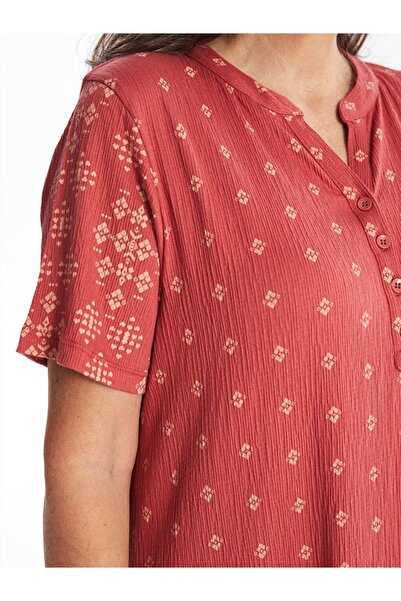 LC Waikiki LCW Grace Print rövid ujjú kihagyott galléros női ruha