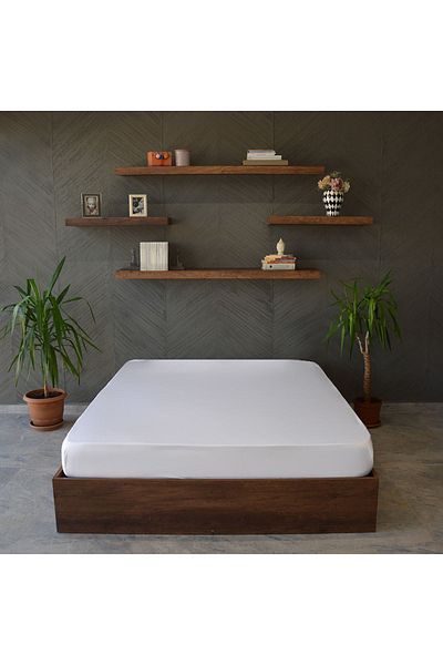 Yuvam 100% Cotton Fitted Flannel Double Bed Sheet