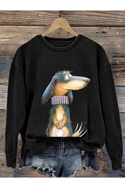Massgai Pas Štampano Unisex Oversize kroj Dukserica - okrugla kragna Hoodie