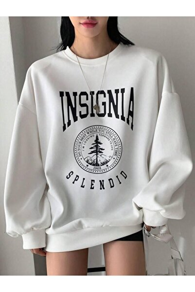 Massgai Unisex Insignia B Štampano O Oversize kroj Dukserica sa kapuljačom