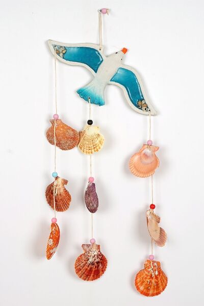 Decorative Seagull Shell Wall Ornament