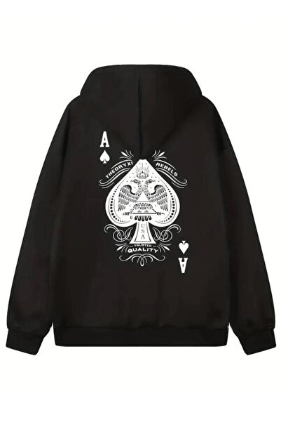 Massgai Hanorac oversize cu glugă unisex - Hanorac cu glugă cu imprimeu