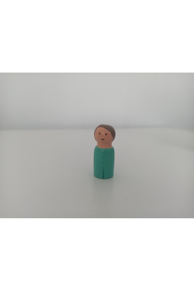 Gepetto Ahşap Boyalı Peg Bebekler- Eğlenceli Renkli Pegdoll