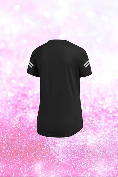 POSEIDON STORM Μεγάλο μέγεθος γυναικείο μαύρο ύφασμα Dri-fit μπλουζάκι με λαιμόκοψη χωρίς στάμπα για πεζοπορία 4xl-10xl