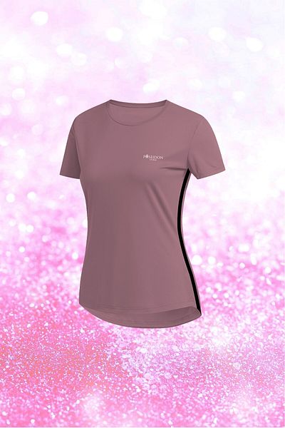 POSEIDON STORM Tricou confortabil cu mânecă scurtă, cu mânecă scurtă, pentru femei, Dusty Rose, 4xl-10xl