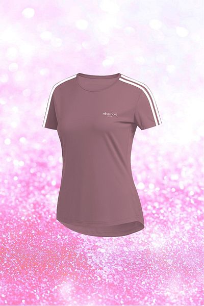 POSEIDON STORM Tricou pentru femei de mărime mare Dusty Rose Dri-fit, confortabil, cu decolteu, pentru mers și alergare 4xl-