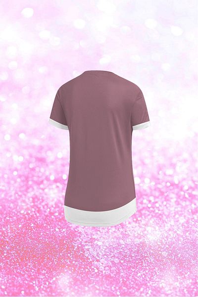 POSEIDON STORM Tricou pentru femei de mărime mare Dusty Rose Dri-fit Fabric Confortabil cu gâtul turnat pentru sport 4xl-10xl