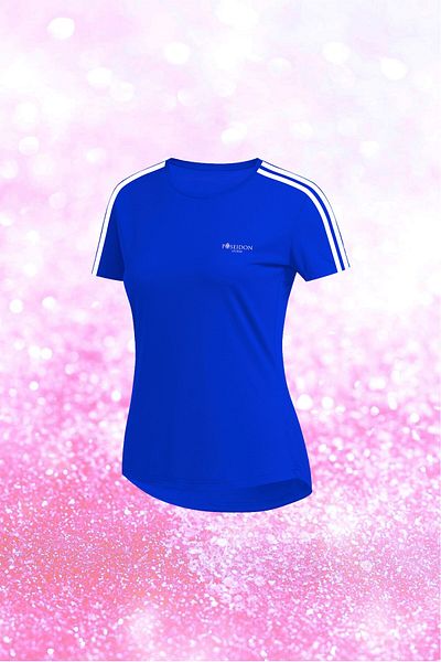 POSEIDON STORM Tricou oversize pentru femei, albastru, din țesătură Dri-fit, confortabil, cu mânecă scurtă, pentru sport 4xl-10xl