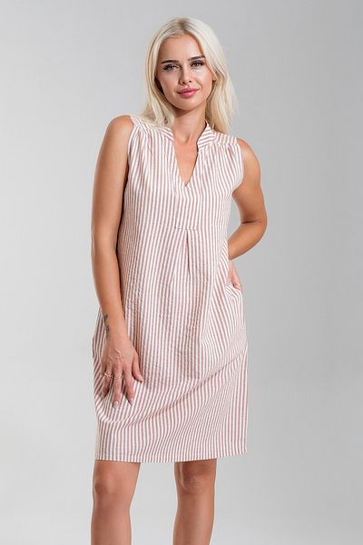 Bold & Young Rochie De Damă În Dună De Bumbac Tesut In In - Cu Buzunare