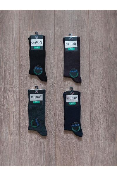 Aytuğ Health Group 4 Pairs Men (Μαύρο-σκούρο μπλε-ανθρακί-καφέ) Relax Bamboo Elasticless - 51000
