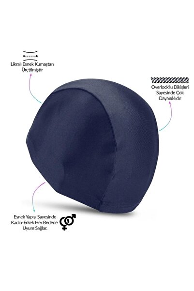 ByKurt Синій еластичний лікраний купальний костюм - для плавання в басейні та морі