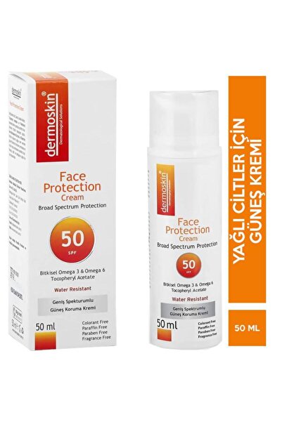 Dermoskin Face Protection Krem Spf 50 50 ML Su Bazlı Güneş Kremi - Diş Beyazl...