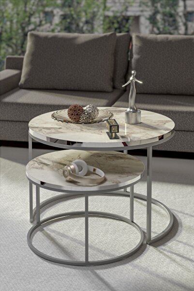 GOLDFALEZ Orta Sehpa Ikili Lüx Specıal Gümüş Efes