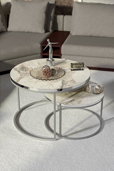 GOLDFALEZ Orta Sehpa Ikili Lüx Specıal Gümüş Efes