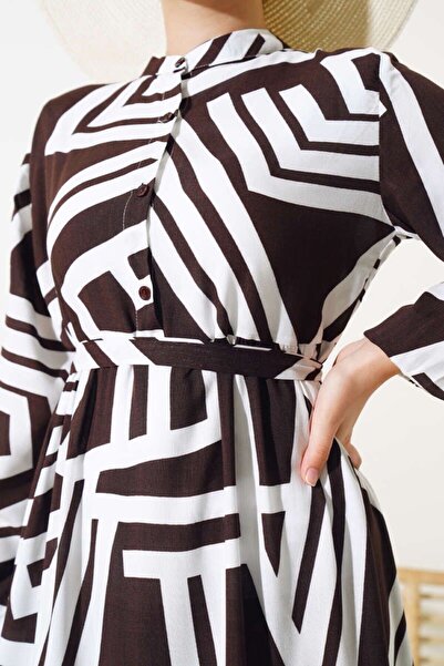 YILMAZBARMAZ Γυναικείο φόρεμα βισκόζης - ριγέ σχέδιο