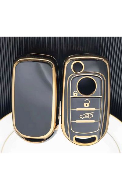ŞENYILDIZ AKSESUAR fiat Egea 500X - CompatibLe BLacK/GoLd Key Protection Case 2. PLease See Picture
