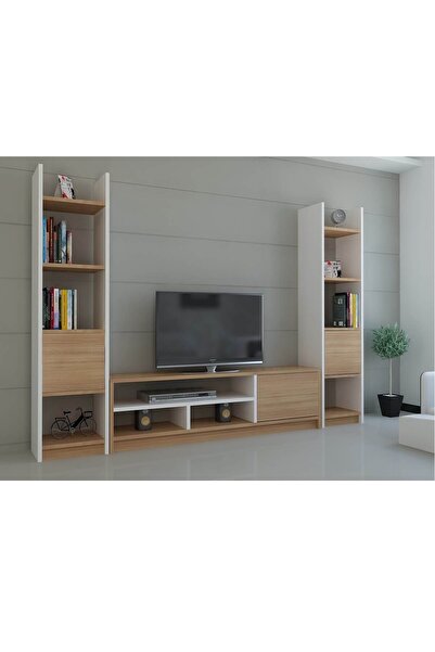 Decorotika Esbi Tv Ünitesi Beyaz Teak