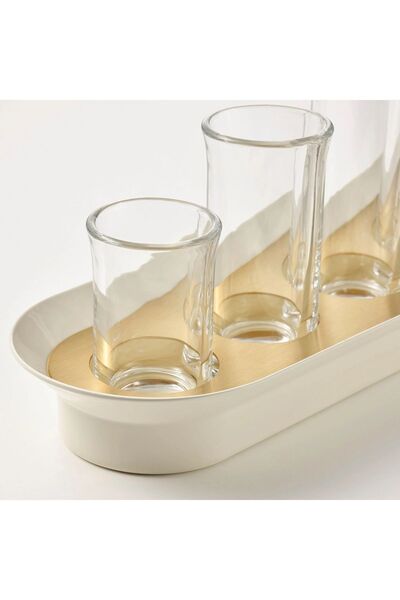 IKEA 10 cm VATTENKRASSE bitki çoğaltma seti, krem-altın rengi Cam Modern Garantisiz Modern Bej