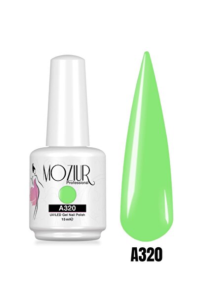 MOZIUR Kalıcı Oje Uv Led A320 (NEON AÇIK YEŞİL) 15ml