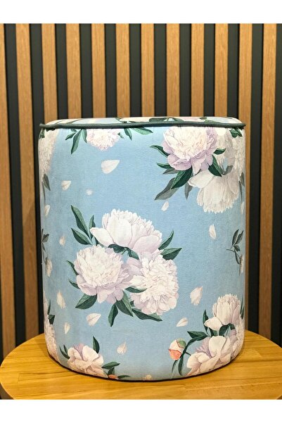 Adawall Home Mavi Karanfil Desenli Sevimli Çift Puf Koltuk Adawall Home