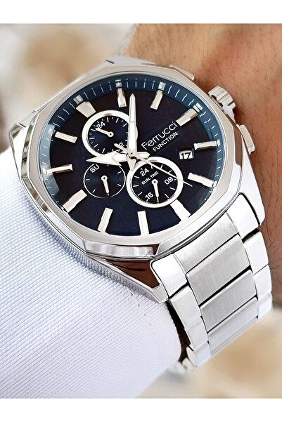 Ferrucci Fonksiyonları Aktif Çelik Kordon 3 Atm Su Geçirmez Erkek Kol Saati