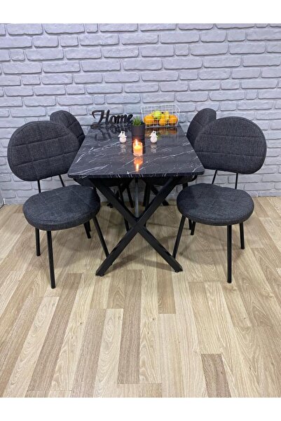 BAMBEDS MOBİLYA Masa Takımı, Yemek Masası, Mutfak Masası, Balkon Masası-70x11...