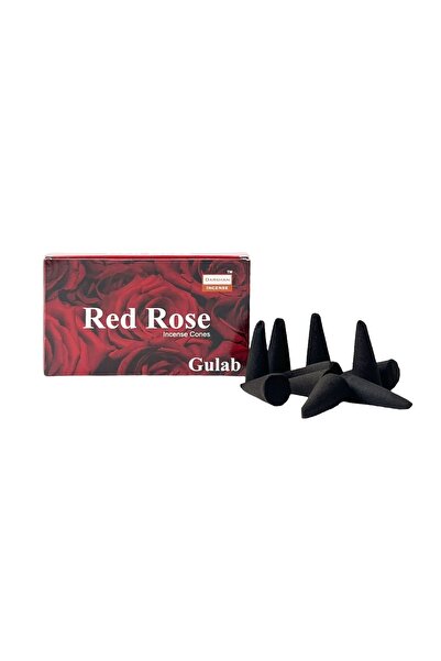 Darshan Incense RED ROSE Konik Tütsü 10 Adet