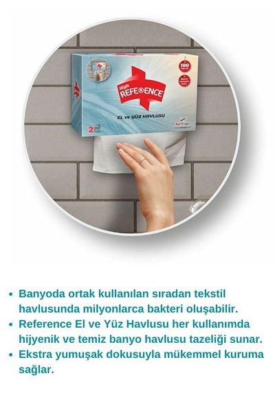 HİGH REFERENCE 2 Layer 6x100 600 Sheets Reference Hand and Face Towel