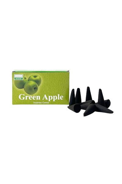 Darshan Incense GREEN APPLE (YEŞİL ELMA ) Konik Tütsü 10 Adet