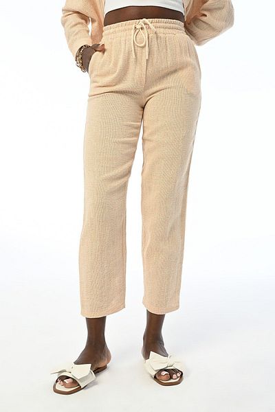 Orfeo Negro Pantaloni de damă confortabili din bumbac cu model - Talie elastică