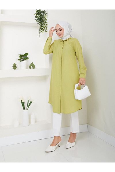Kirazgym Longshirt-Tunika aus Popeline-Stoff