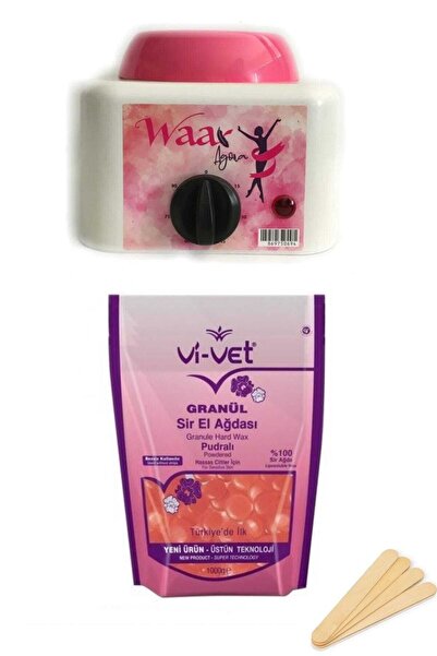 Vi-vet Ağda Seti - Ağda Isıtma Makinesi,pudralı Boncuk Ağda