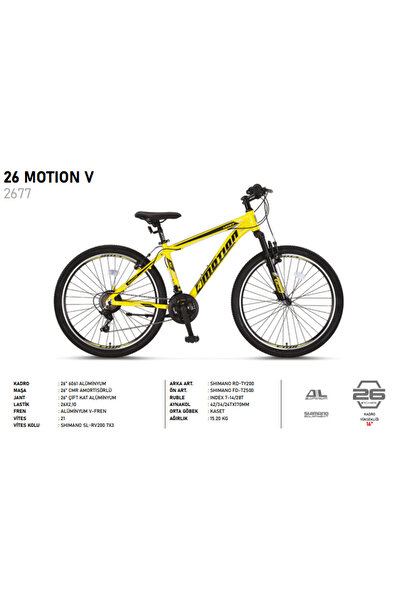 Ümit Bisiklet 32677 26-motion-16-v-21 Jant Bisiklet