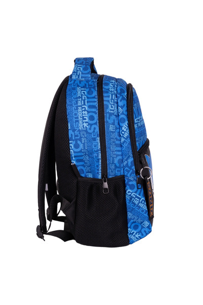 WİGGLE Wiggle Sonic The Hedgehog - Rucsac pentru școală pentru copii, albastru, dimensiune mare, cu 3 compartimente și buzunar