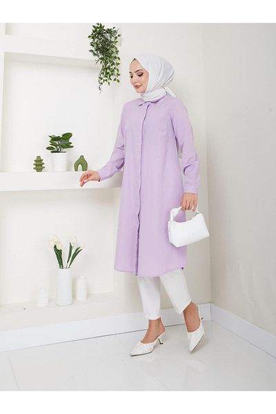 Kirazgym Long Shirt Tunic in Poplin Fabric