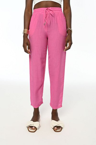 Orfeo Negro Women's - Straight Cut Elastic Waist Pants