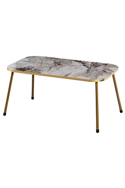 GOLDFALEZ Orta Sehpa Kr Altın Metal Ayak Efes Altın