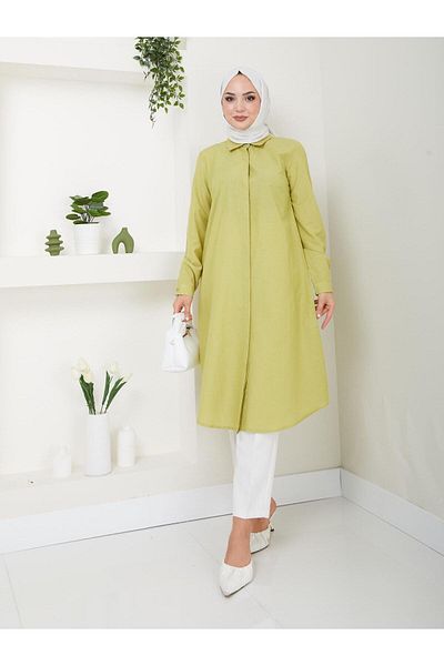 Kirazgym Longshirt-Tunika aus Popeline-Stoff