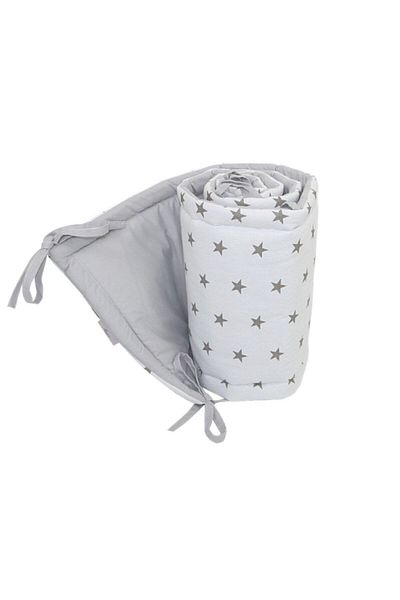 Jaju Baby White Background Gray Star 80x130 Montessori/crib Baby Edge Protection Special Size