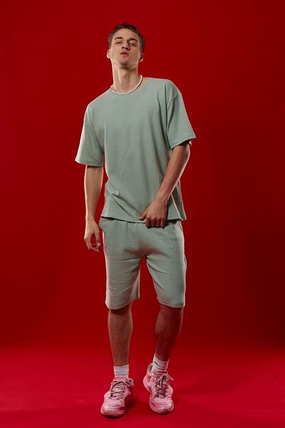 Ayans Pijama Αθλητική φόρμα Oversize από 100% βαμβακερή βάφλα