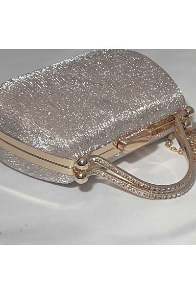 Şarra Gossi Geantă de seară aurie - Invitație de nuntă Rochie de seară aurie