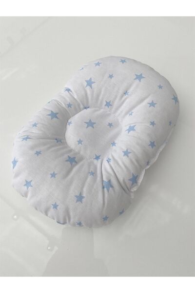 Jaju Baby وسادة رأس مسطحة من بلو ستار للأطفال حديثي الولادة من 0 إلى 12 شهرًا