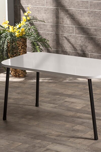 GOLDFALEZ Orta Sehpa Metal Ayak Beyaz Kr