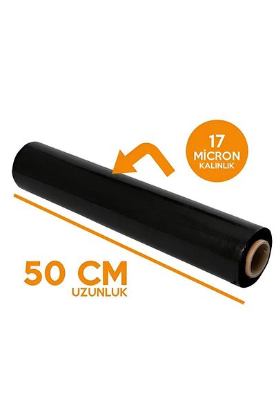 Nisan endüstri tekstil kimya 17 Micron Black Pallet Stretch - 50x100m