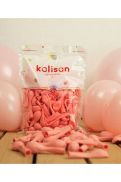 Kalisan 5 Inch Small Size Macaron Balloon Pink 100 Pieces