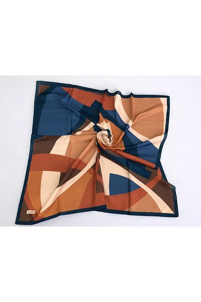 Akel 95x95 Ethnic Patterned Digital Soft Scarf