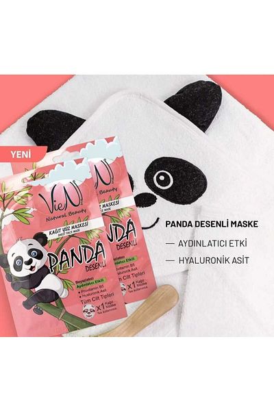 DERİNGRUP 20-Piece Panda Patterned Face Mask