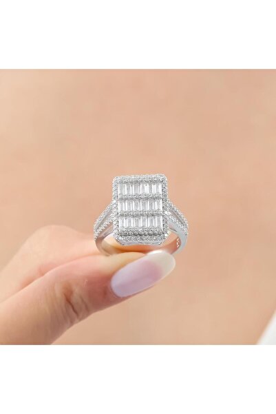 Mia Vento Effective Diamond Tutkulu Bagetler Gümüş Yüzük