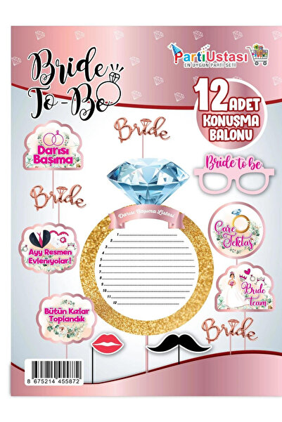 Larenya Bride To Be Konuşma Balonu Bekarlığa Veda Partisi Konuşma Çubuğu Part...