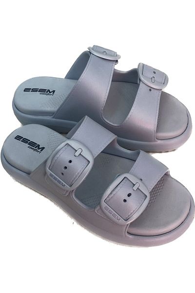 Esem women's comfort sole double buckle slippers